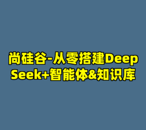 尚硅谷-从零搭建DeepSeek+智能体&知识库-cc资源站