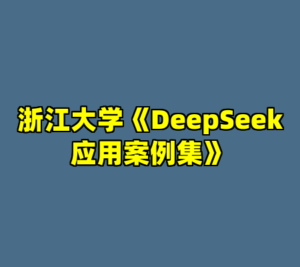 浙江大学《DeepSeek应用案例集》-cc资源站