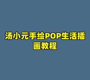 汤小元手绘POP生活插画教程-cc资源站