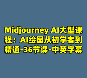 Midjourney AI大型课程：AI绘图从初学者到精通-36节课-中英字幕-cc资源站