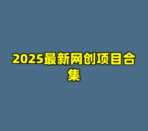 2025最新网创项目合集-cc资源站