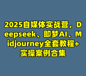 2025自媒体实战营，Deepseek、即梦AI、Midjourney全套教程+实操案例合集-cc资源站