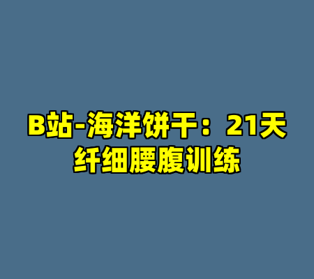 B站-海洋饼干：21天纤细腰腹训练