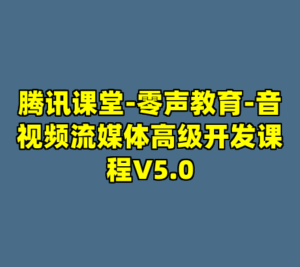 腾讯课堂-零声教育-音视频流媒体高级开发课程V5.0-cc资源站