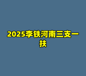 2025李铁河南三支一扶-cc资源站