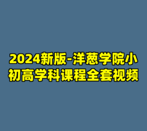 2024新版-洋葱学院小初高学科课程全套视频-cc资源站