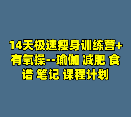 14天极速瘦身训练营+有氧操--瑜伽 减肥 食谱 笔记 课程计划
