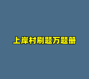 上岸村刷题万题册-cc资源站
