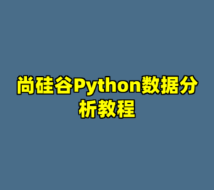 尚硅谷Python数据分析教程-cc资源站