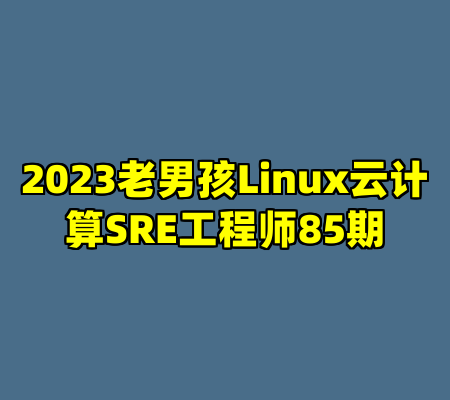 2023老男孩Linux云计算SRE工程师85期