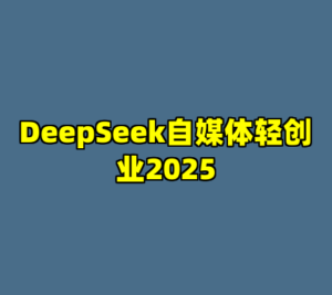 DeepSeek自媒体轻创业2025-cc资源站