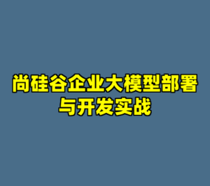 尚硅谷企业大模型部署与开发实战-cc资源站