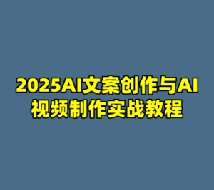 2025AI文案创作与AI视频制作实战教程-cc资源站