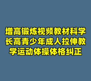 增高锻炼视频教材科学长高青少年成人拉伸教学运动体操体格纠正-cc资源站