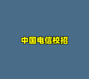 中国电信校招-cc资源站