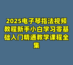 2025电子琴指法视频教程新手小白学习零基础入门精通教学课程全集-cc资源站