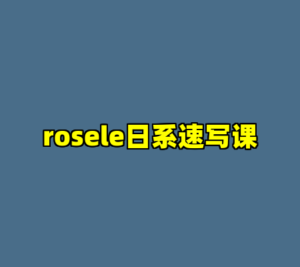 rosele日系速写课-cc资源站
