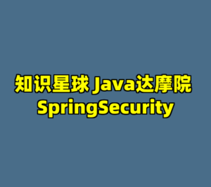 知识星球 Java达摩院 SpringSecurity-cc资源站