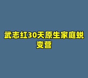 武志红30天原生家庭蜕变营-cc资源站