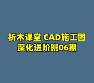 析木课堂 CAD施工图深化进阶班06期-cc资源站