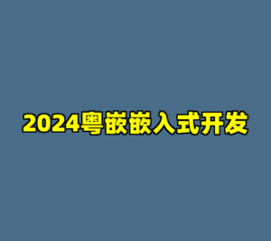 2024粤嵌嵌入式开发-cc资源站
