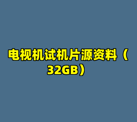 电视机试机片源资料（32GB）