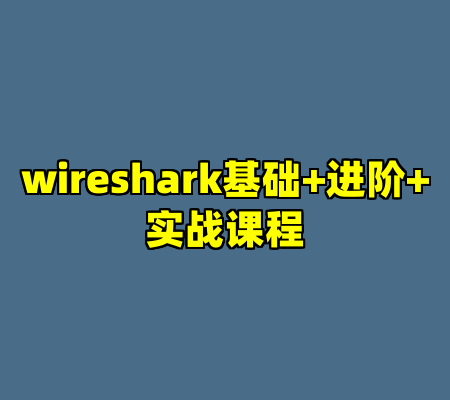 wireshark基础+进阶+实战课程