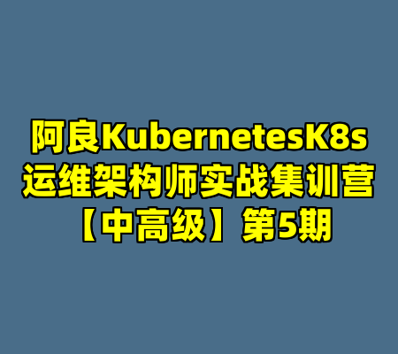 阿良KubernetesK8s运维架构师实战集训营【中高级】第5期