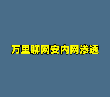 万里聊网安内网渗透