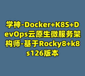学神-Docker+K8S+DevOps云原生微服务架构师-基于Rocky8+k8s126版本-cc资源站