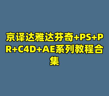 京译达雅达芬奇+PS+PR+C4D+AE系列教程合集
