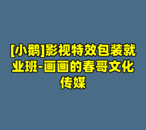 [小鹅]影视特效包装就业班-画画的春哥文化传媒-cc资源站