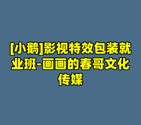 [小鹅]影视特效包装就业班-画画的春哥文化传媒