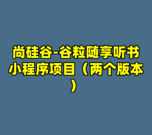 尚硅谷-谷粒随享听书小程序项目（两个版本）-cc资源站