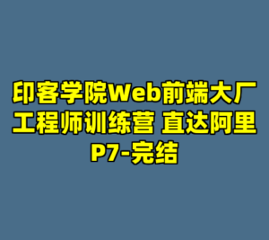 印客学院Web前端大厂工程师训练营 直达阿里P7-完结-cc资源站