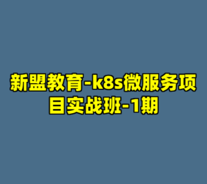 新盟教育-k8s微服务项目实战班-1期-cc资源站
