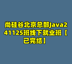 尚硅谷北京总部Java241125班线下就业班【已完结】-cc资源站