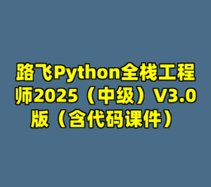 路飞Python全栈工程师2025（中级）V3.0版（含代码课件）-cc资源站